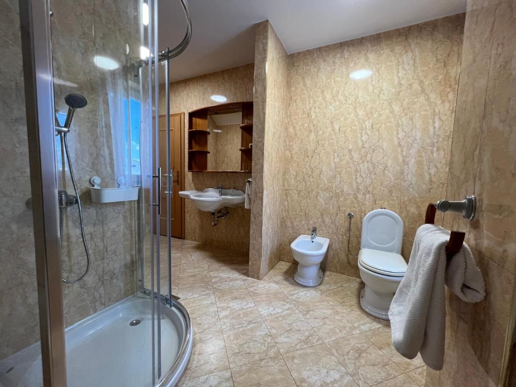 Koupelna v ubytování Apartment Šentjur center
