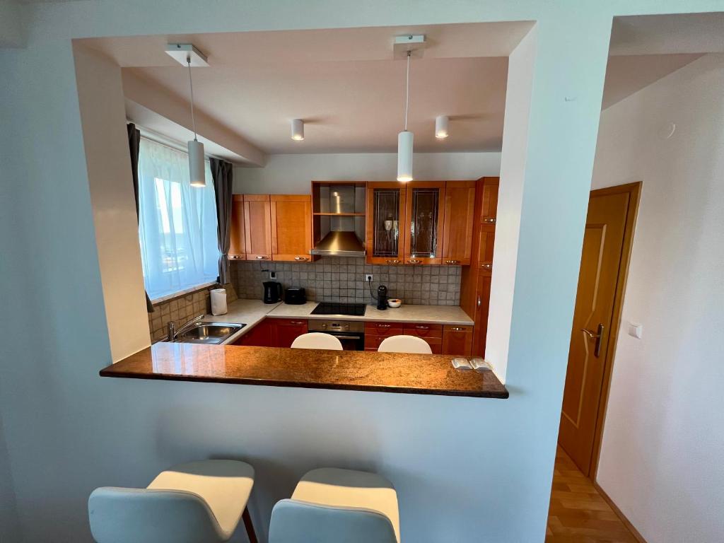 Kuchyň nebo kuchyňský kout v ubytování Apartment Šentjur center