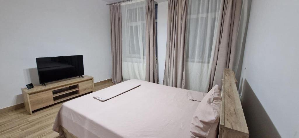 TV a/nebo společenská místnost v ubytování Apartamente Livada