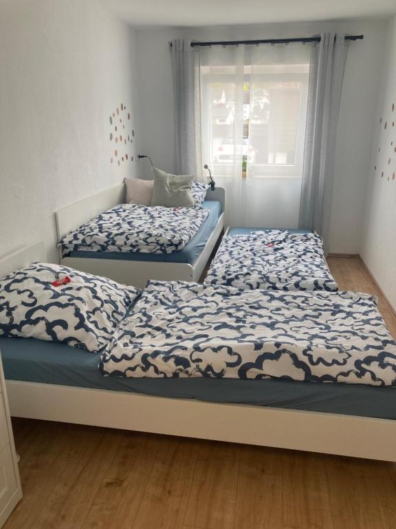 Postel nebo postele na pokoji v ubytování Ferienwohnung Rickelhoff