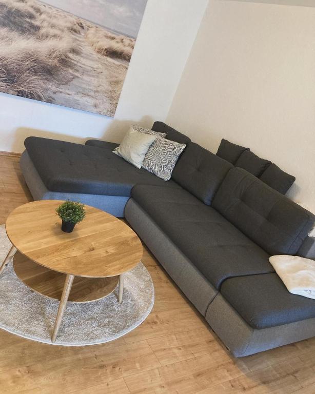 Posezení v ubytování Ferienwohnung Rickelhoff