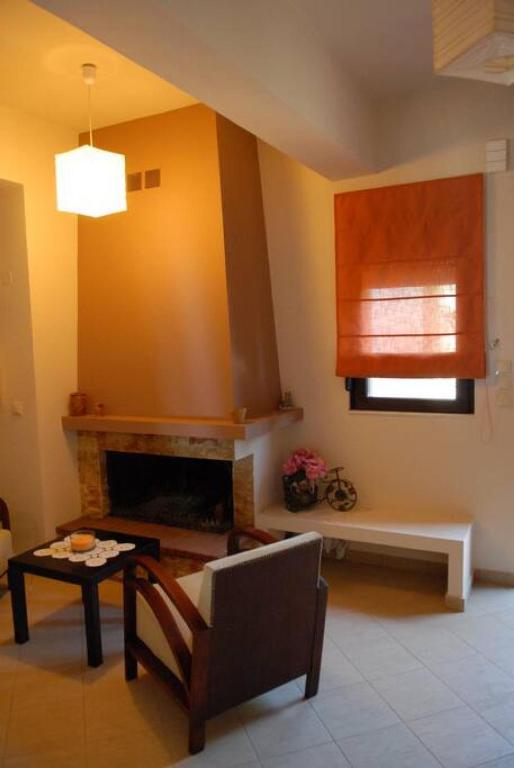 Posezení v ubytování Hara House in Monolithos Rhodes