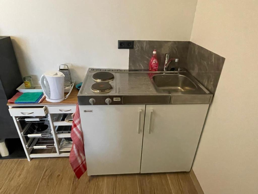 Kuchyň nebo kuchyňský kout v ubytování TOP3 Schönes Apartment für max 5 Personen