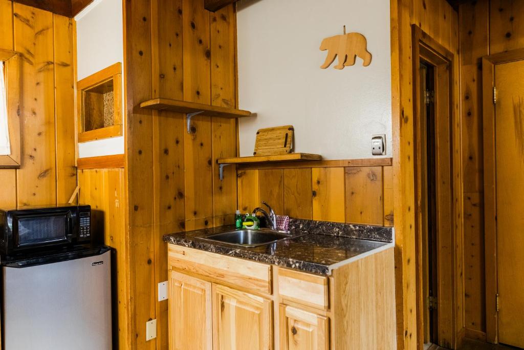 Kuchyň nebo kuchyňský kout v ubytování The Washoe Lodge