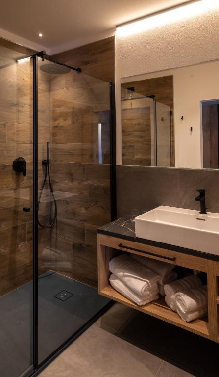 Koupelna v ubytování Monza Dolomites Hotel