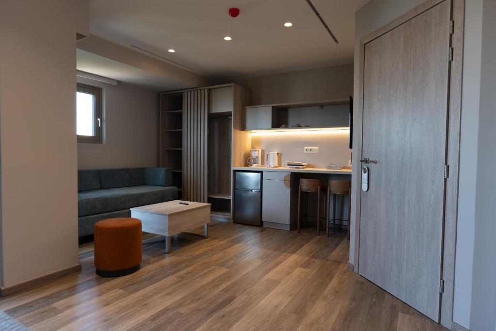 Kuchyň nebo kuchyňský kout v ubytování Wellnest Hotel