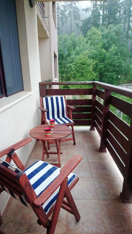 Balkón nebo terasa v ubytování Saphir apartment , Rhodopi Pearl Pamporovo
