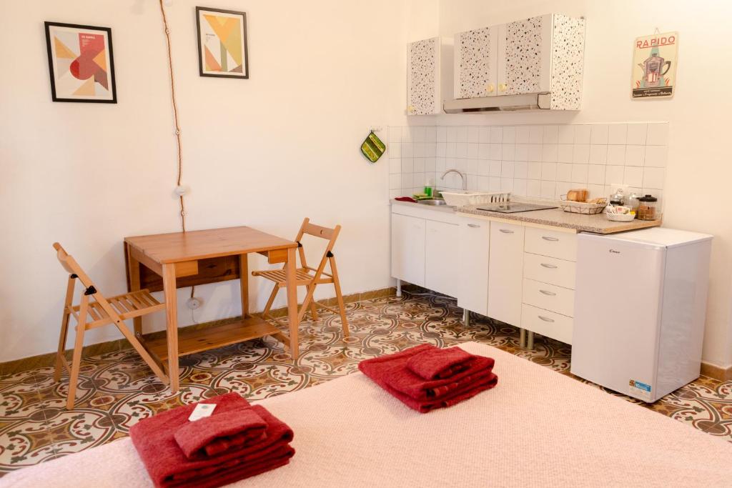 Kuchyň nebo kuchyňský kout v ubytování B&B La Ciammaruca