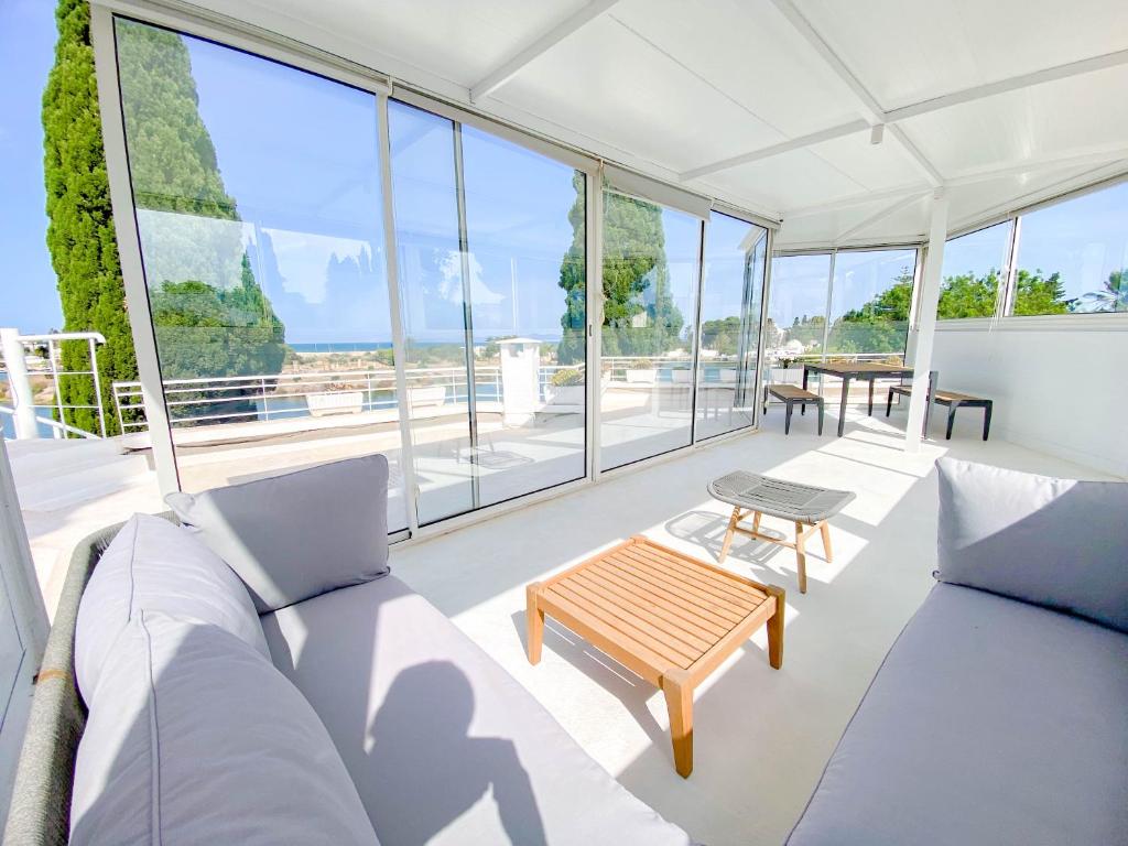 Balkón nebo terasa v ubytování Villa Punique: Villa exceptionnelle avec vue mer