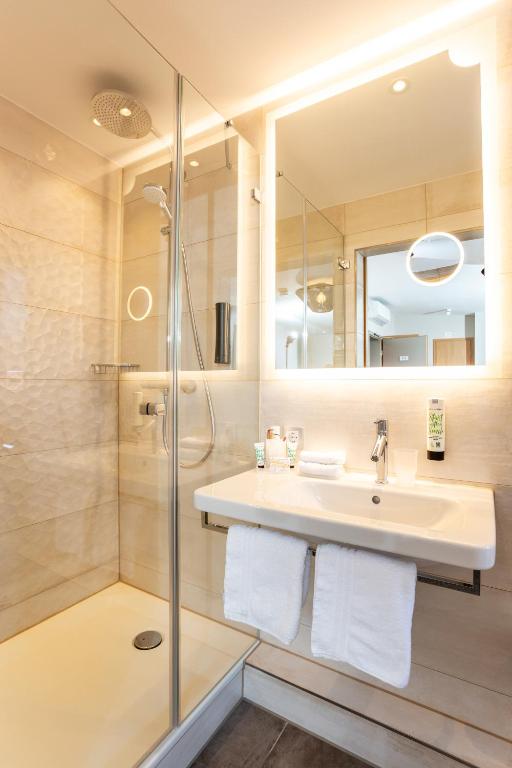 Koupelna v ubytování Hotel Boehler