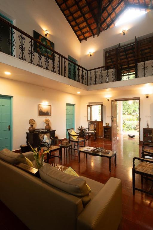 Posezení v ubytování Island House Goa