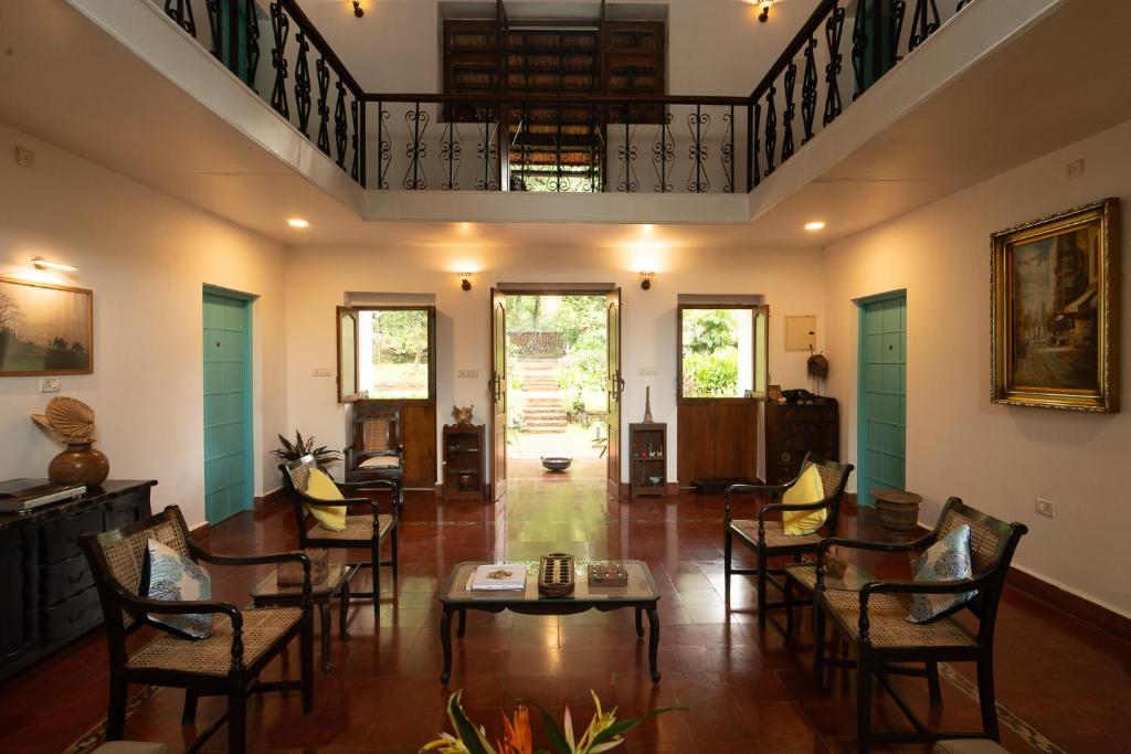 Posezení v ubytování Island House Goa