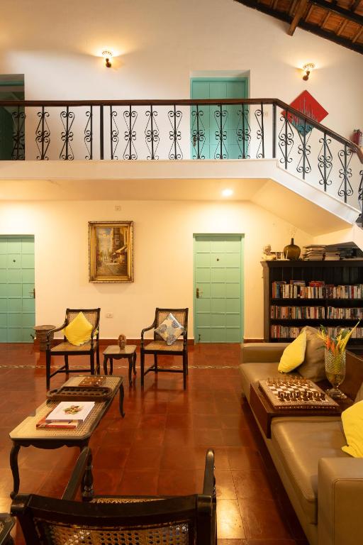 Posezení v ubytování Island House Goa