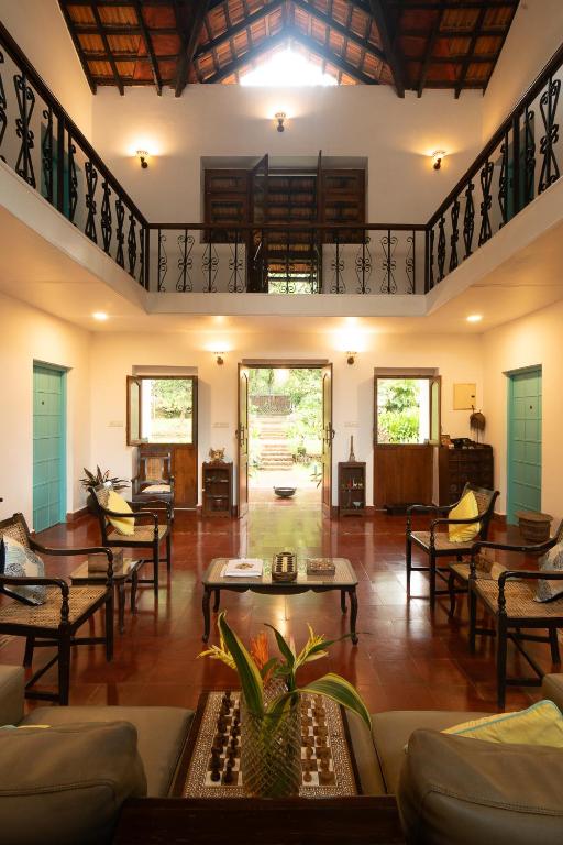 Posezení v ubytování Island House Goa
