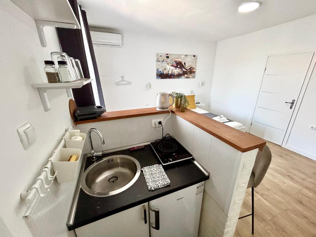 Kuchyň nebo kuchyňský kout v ubytování Studio apartments RAFAEL - 4 minutes to the beach