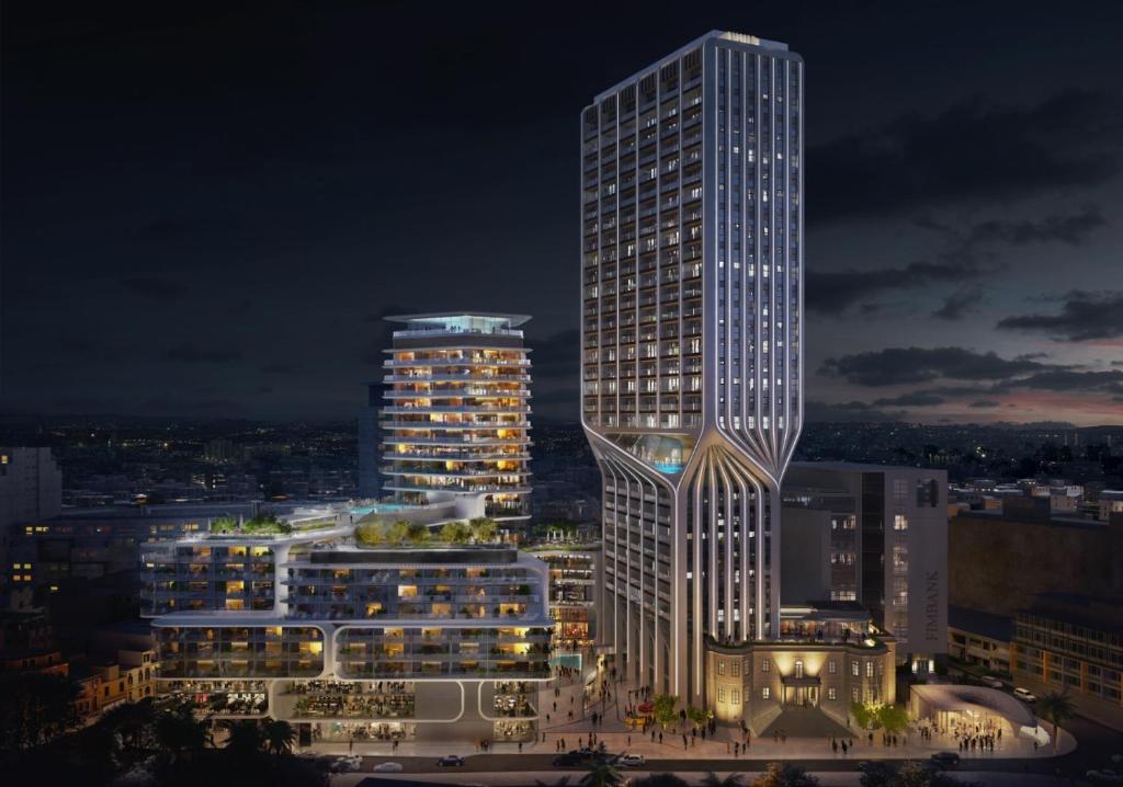 Nespecifikovaný výhled na destinaci Saint Julianʼs nebo výhled na město při pohledu z apartmánu