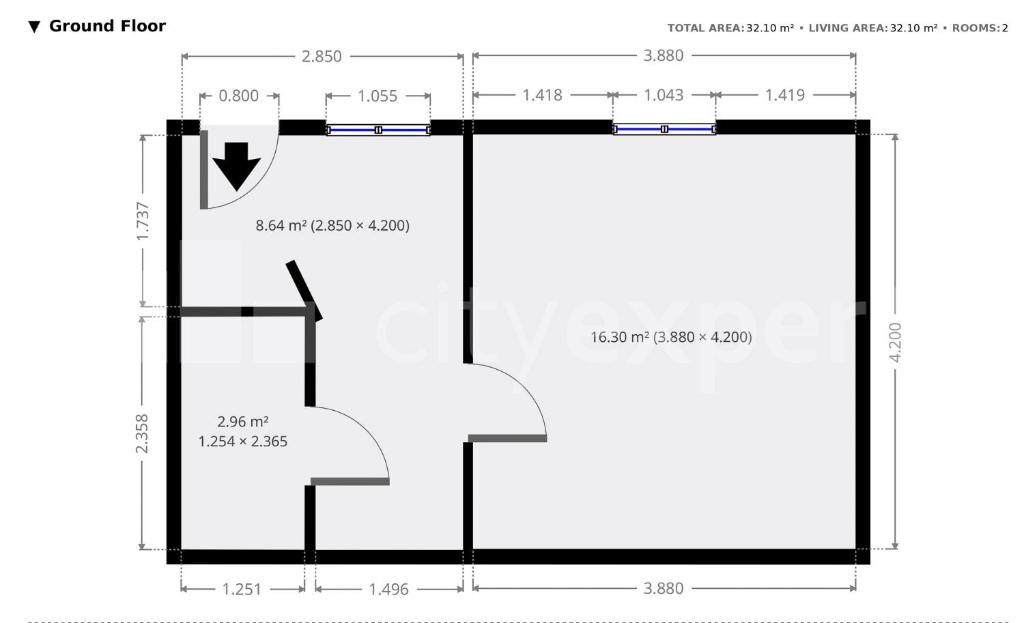 Půdorys ubytování Vracar Affordable Suites - Vracar Povoljni Stanovi