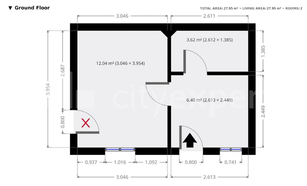 Půdorys ubytování Vracar Affordable Suites - Vracar Povoljni Stanovi