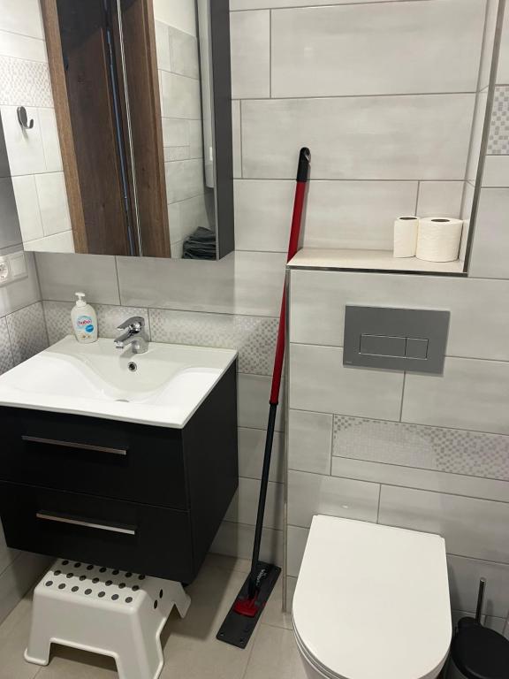 A bathroom at Keszthely Apartman
