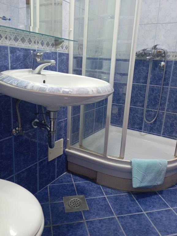 Koupelna v ubytování Apartments Cebra