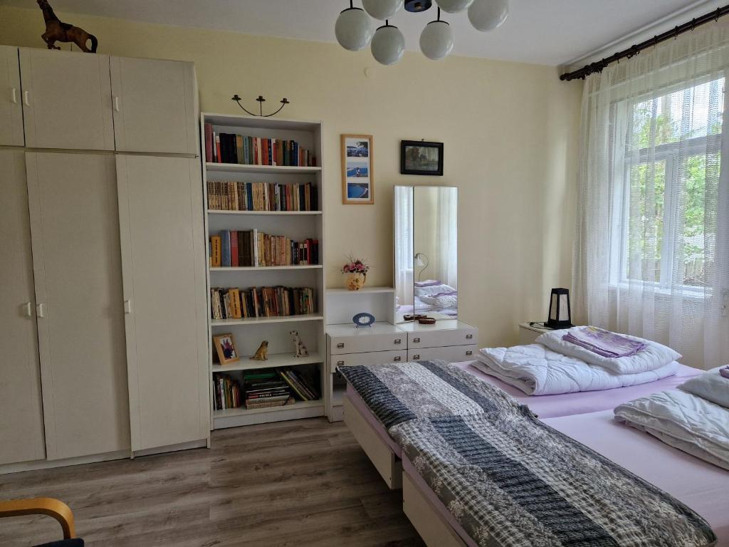 Posteľ alebo postele v izbe v ubytovaní Domek na wsi