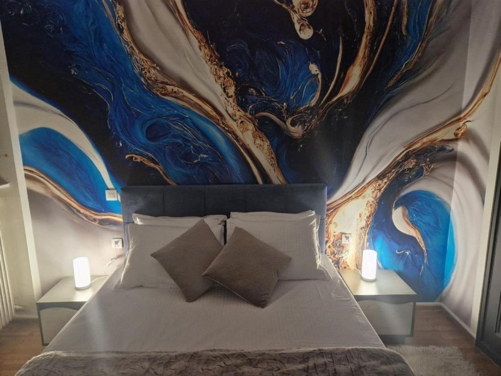 Łóżko lub łóżka w pokoju w obiekcie master1 seaside lux apartment