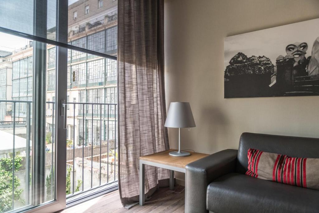 Posezení v ubytování Casp 74 Apartments