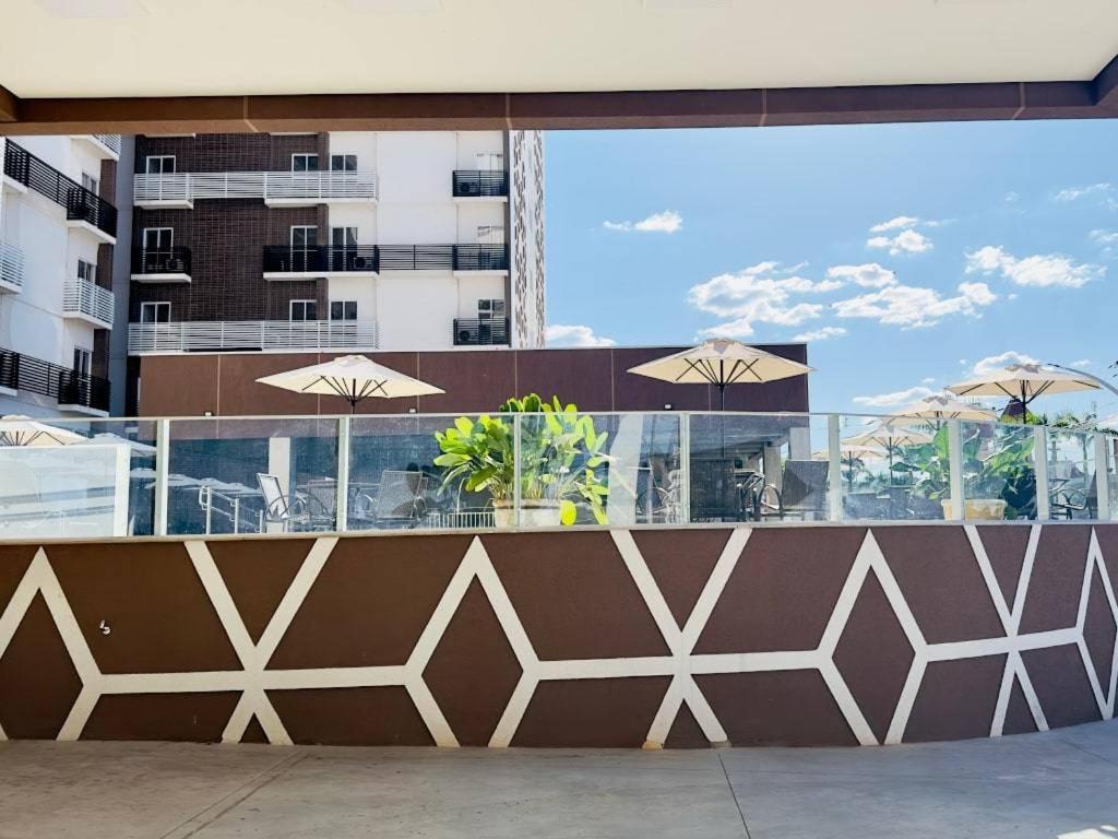 Uma varanda ou terraço em Spazzio diRoma Incluso o acesso ao Acqua park todos os dias, exceto no dia do check-out