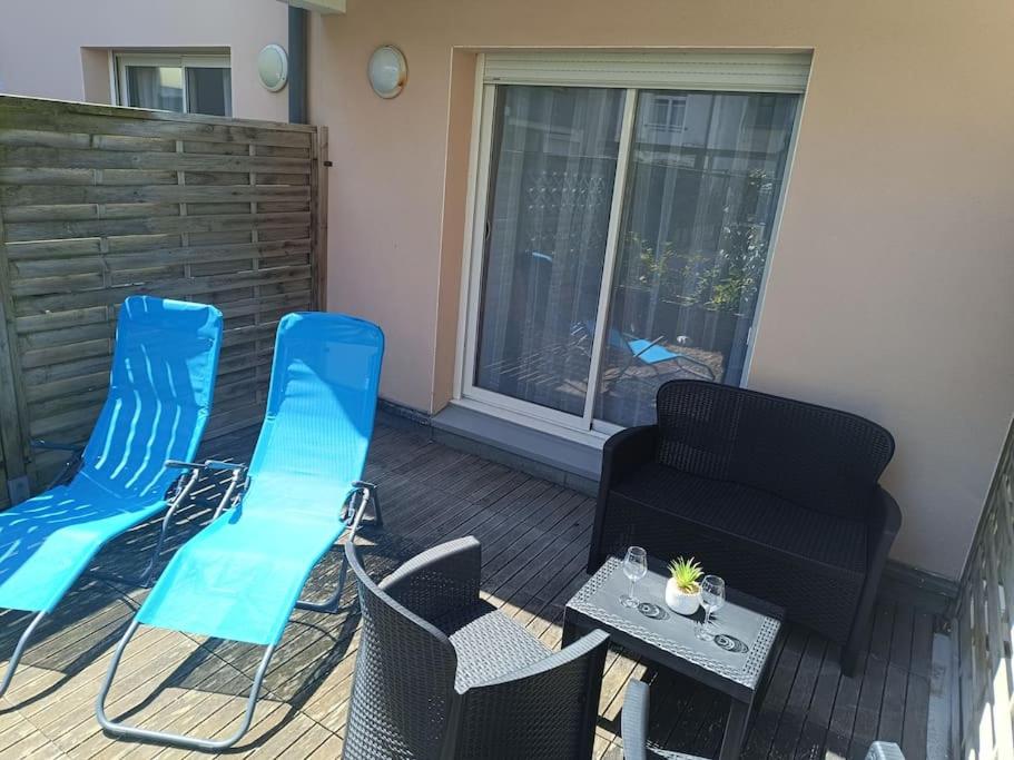 Posezení v ubytování appartement la mer