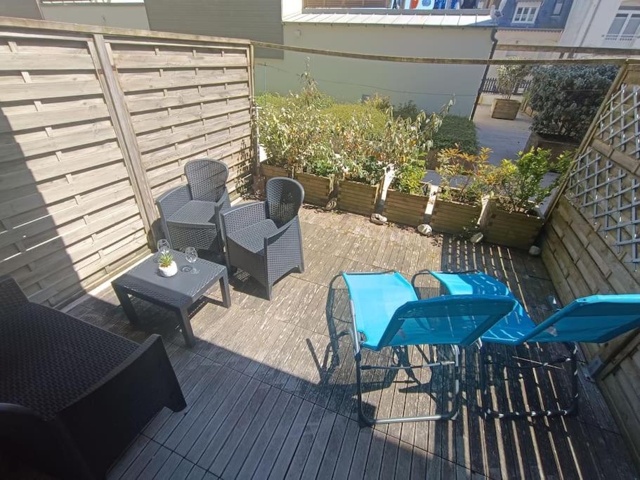 Balkón nebo terasa v ubytování appartement la mer