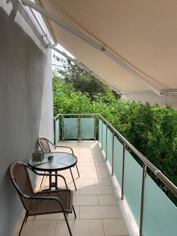 Balkón nebo terasa v ubytování luxury studios & apartments Athanasias
