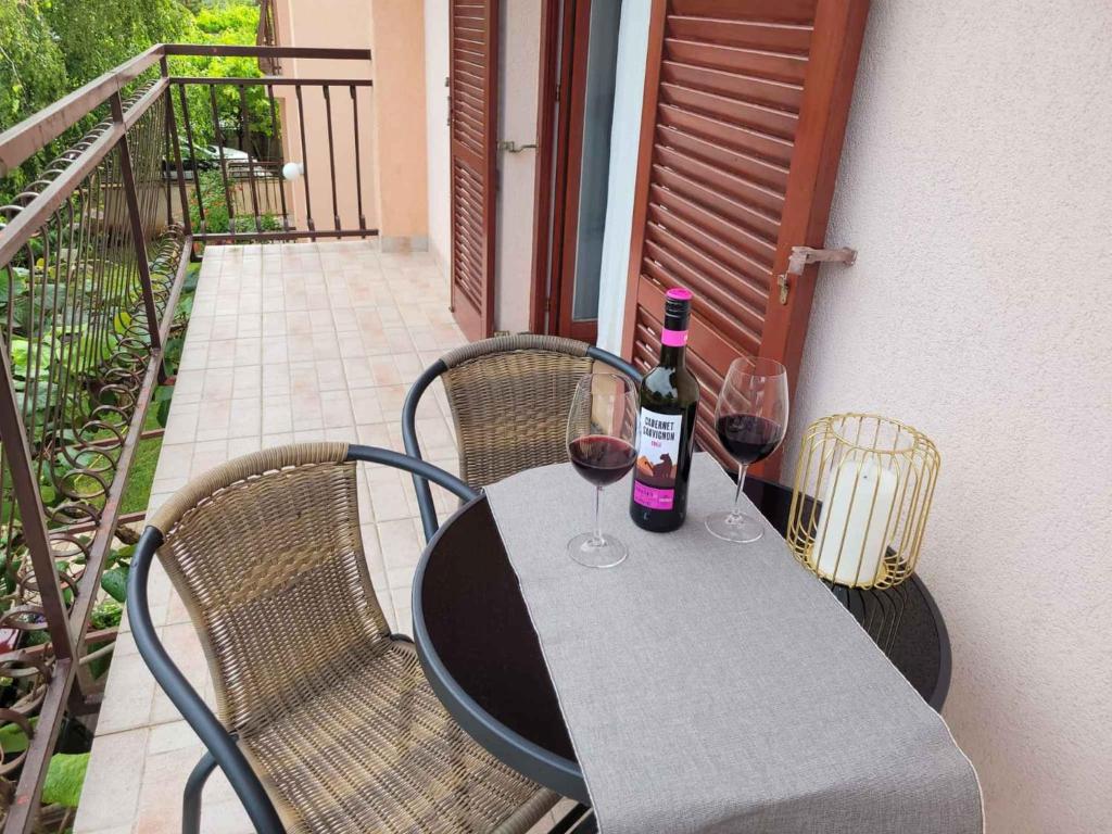 Balkon lub taras w obiekcie Apartment Valbandon, Istia 3