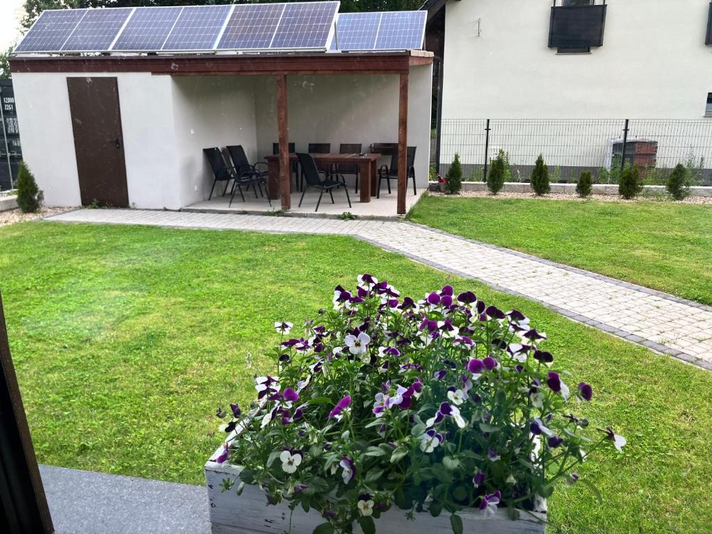 Vonkajšia záhrada v ubytovaní Apartamenty Czarna Perła