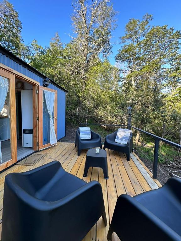 Balkón nebo terasa v ubytování Casita en el bosque, calefacción parking y vista a la montaña
