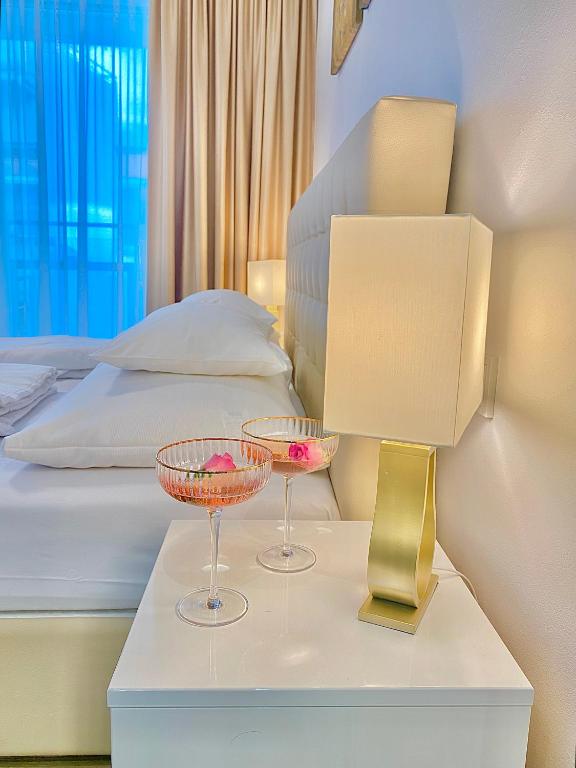 Posteľ alebo postele v izbe v ubytovaní Steiner Residences Vienna Vorgartenstrasse