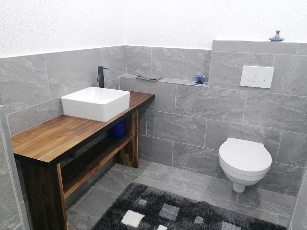 Koupelna v ubytování Haus Monika