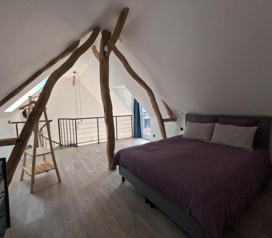 Postel nebo postele na pokoji v ubytování La Dépendance d'En Face
