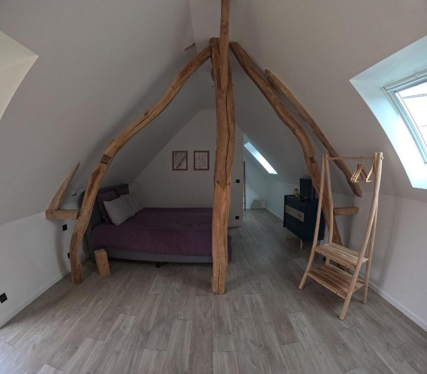 Postel nebo postele na pokoji v ubytování La Dépendance d'En Face