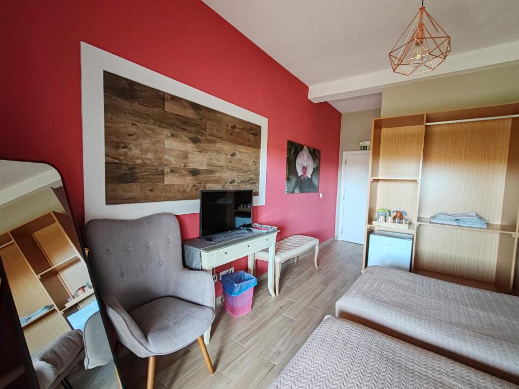 TV a/nebo společenská místnost v ubytování Herdade Monte Novo Do Pocinho