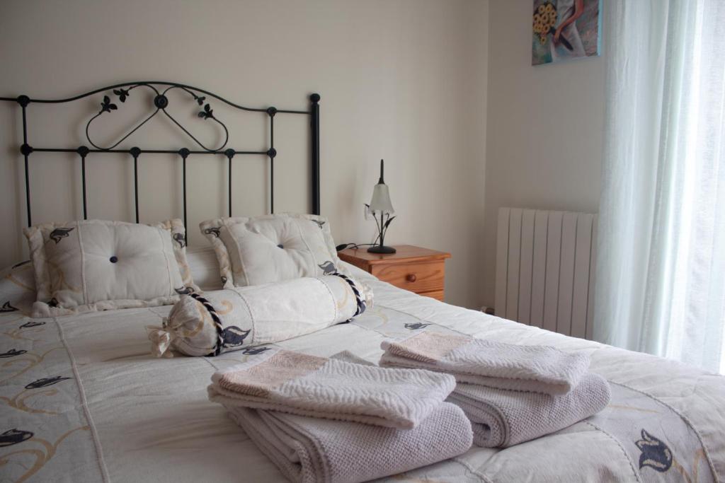 Postel nebo postele na pokoji v ubytování Apartamento playa Sabarís-Baiona