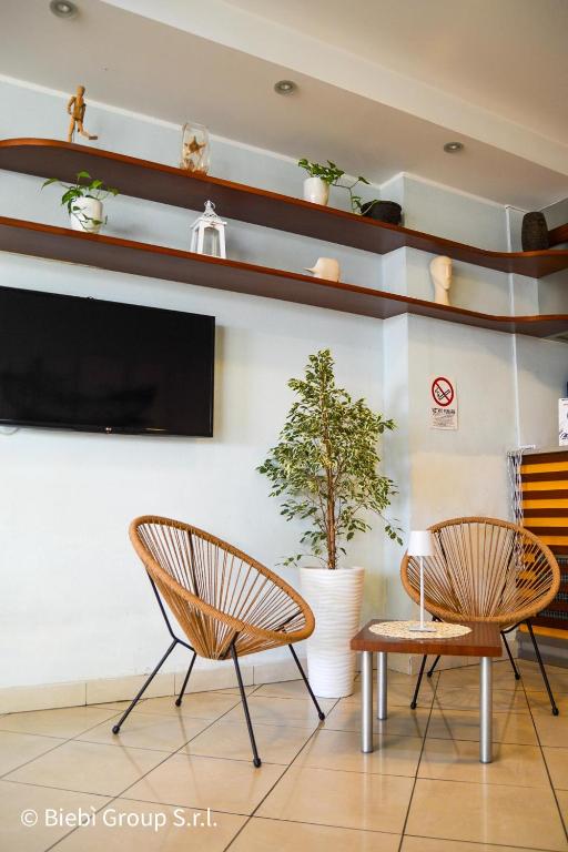 TV a/nebo společenská místnost v ubytování Hotel Giorg - WaterPark Included