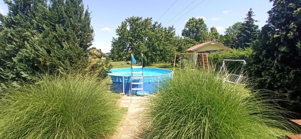 Basen w obiekcie Klimatizált, medencés, jakuzzis nyaraló a Balatonnál! lub w pobliżu