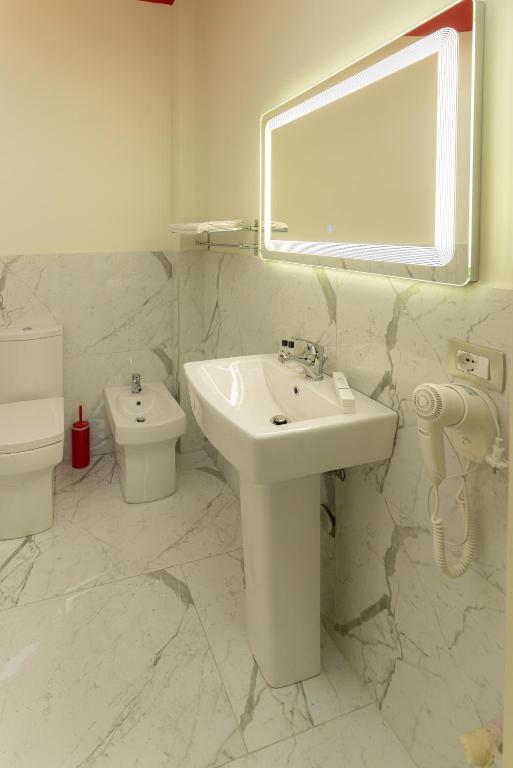 Koupelna v ubytování Alko Hotel Shkoder