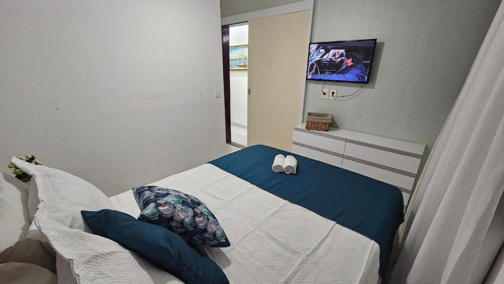 Postel nebo postele na pokoji v ubytování Nanai Residence Flat Marlin