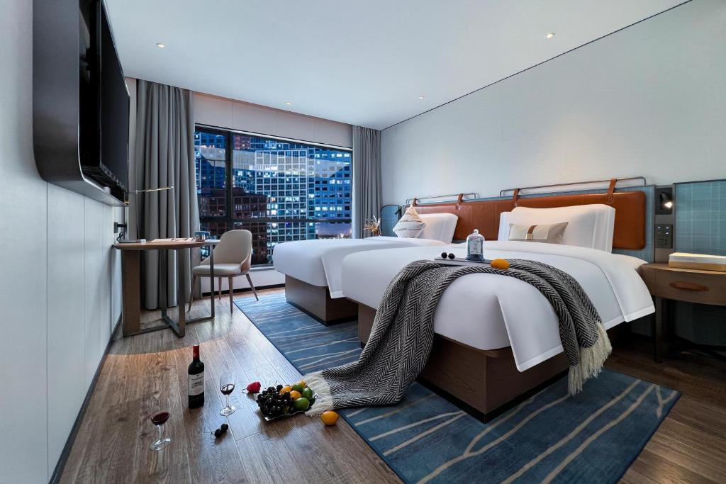 Echarm Hotel Guangzhou Dongpu Financial City Pazhou Convention Center - Free shuttle bus for Canton Fair - Chambre Jumelle De Luxe