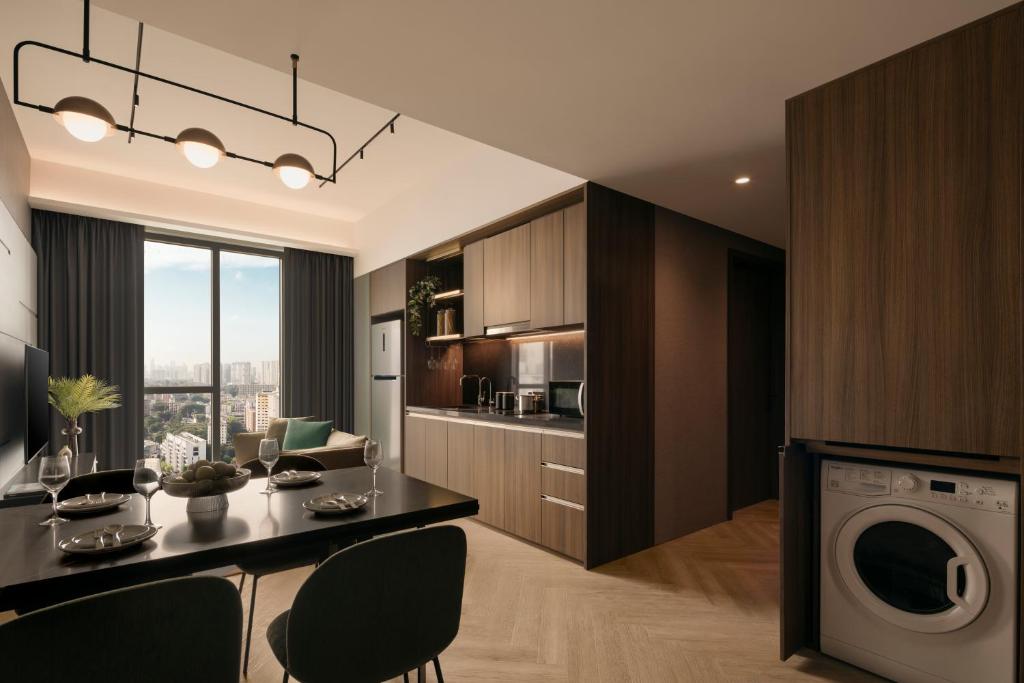 Kuchyň nebo kuchyňský kout v ubytování Quincy House Singapore by Far East Hospitality