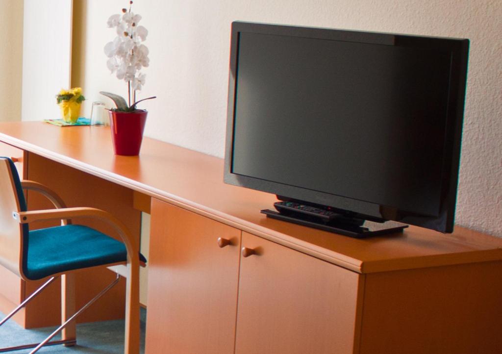 TV a/nebo společenská místnost v ubytování Hotel am Drömling