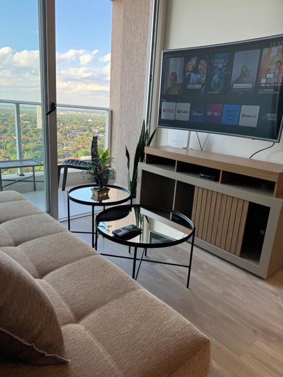 TV a/nebo společenská místnost v ubytování Piso 21, Vista Privilegiada, Forum Molas