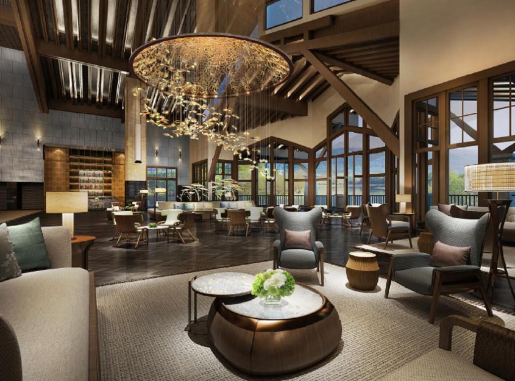 Posezení v ubytování Country Garden Hot Spring Hotel Huizhou