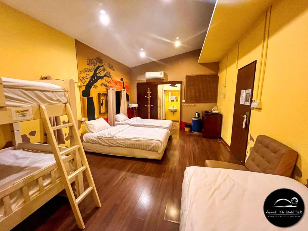 Around The World Bed and Breakfast - غرفة اجتماعات الأسرة مع مرافق خاصة
